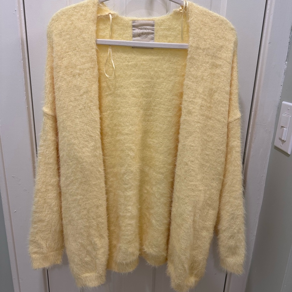 Urban Outfitters Butter Yellow Knit Cardigan Sweater